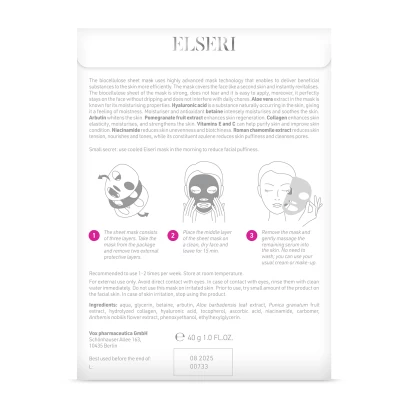 ELSERI Regenerating Biocellulose Face Sheet Mask